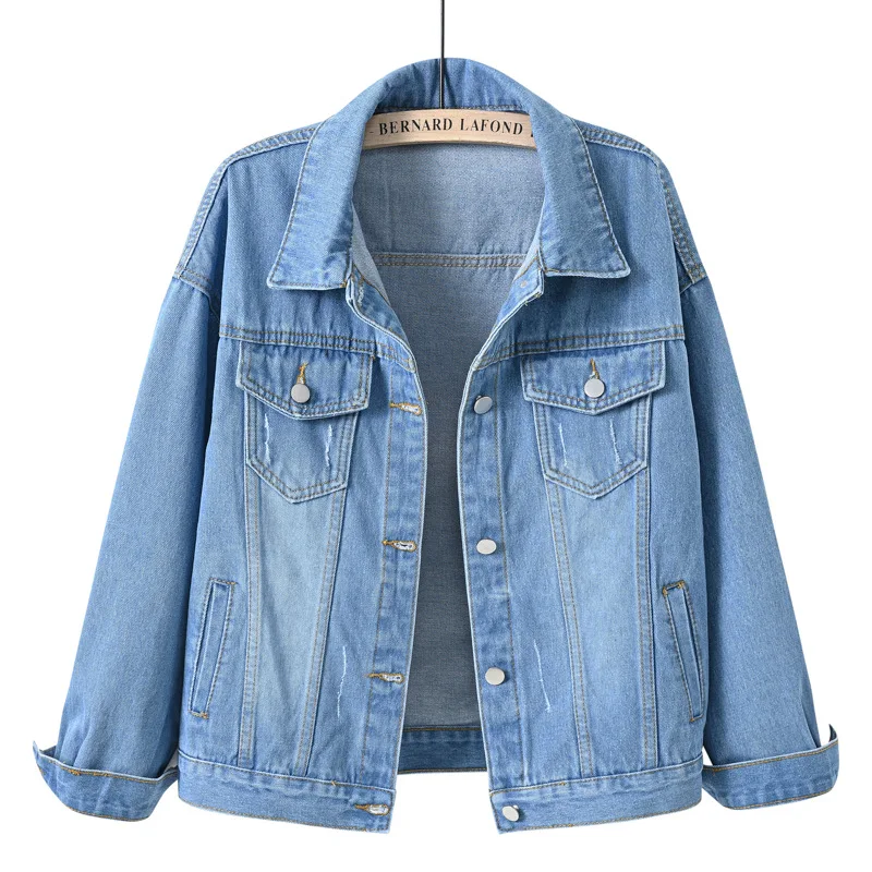 Women's Vintage Denim Jacket Spring Autumn Short Coat Pink Jean Casual Blue Loose Tops Lady Outerwear Jacket
Women's Vintage Denim Jacket Spring Autumn Short Coat Pink Jean Casual Blue Loose Tops Lady Outerwear Jacket