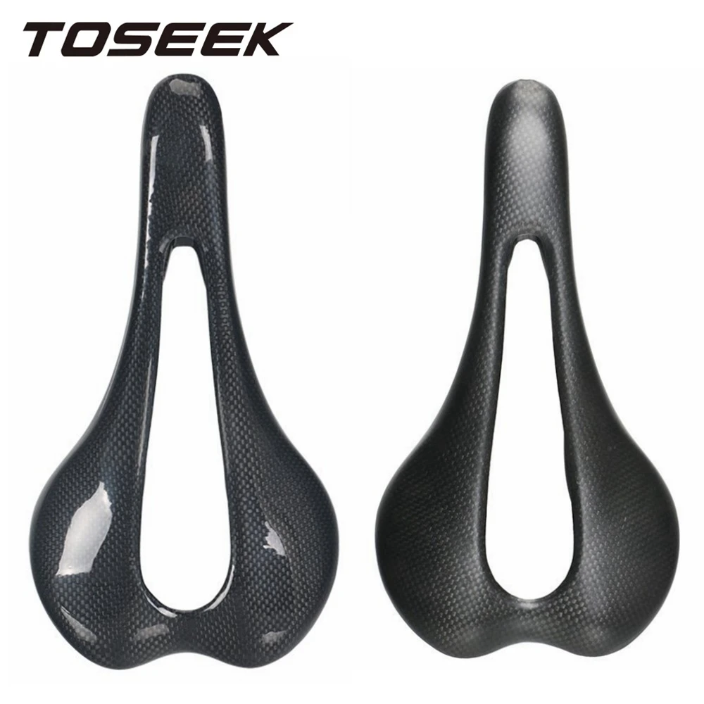 TOSEEK Carbon Fiber Saddle Bike Road Mountain Bicycle Hollow Cushion Seat Carbon Bow 7*9mm 3K Matte Glossy Black
TOSEEK Carbon Fiber Saddle Bike Road Mountain Bicycle Hollow Cushion Seat Carbon Bow 7*9mm 3K Matte Glossy Black