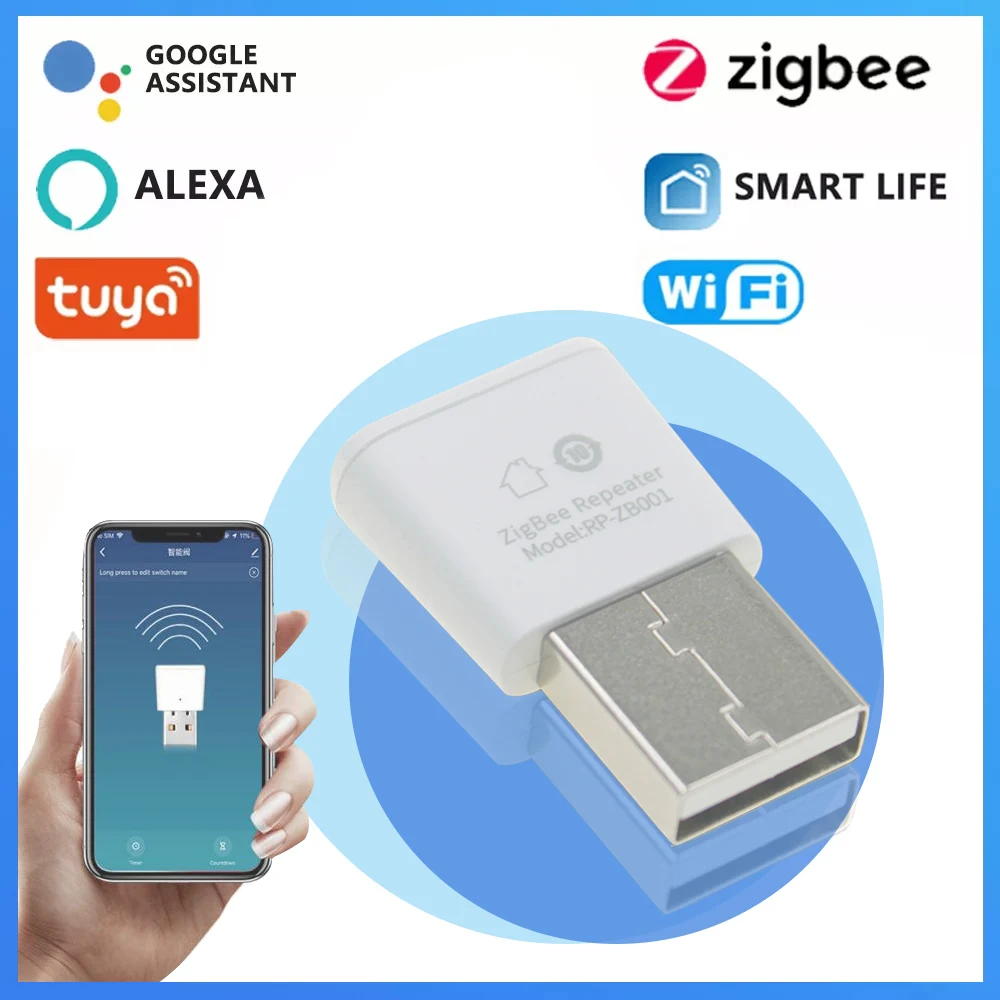 Tuya Smart Zigbee Signal Amplifier Repeater USB Extender WiFi Long Range Signal Expand Smart APP Control Work With Hub Gateway
Tuya Smart Zigbee Signal Amplifier Repeater USB Extender WiFi Long Range Signal Expand Smart APP Control Work With Hub Gateway