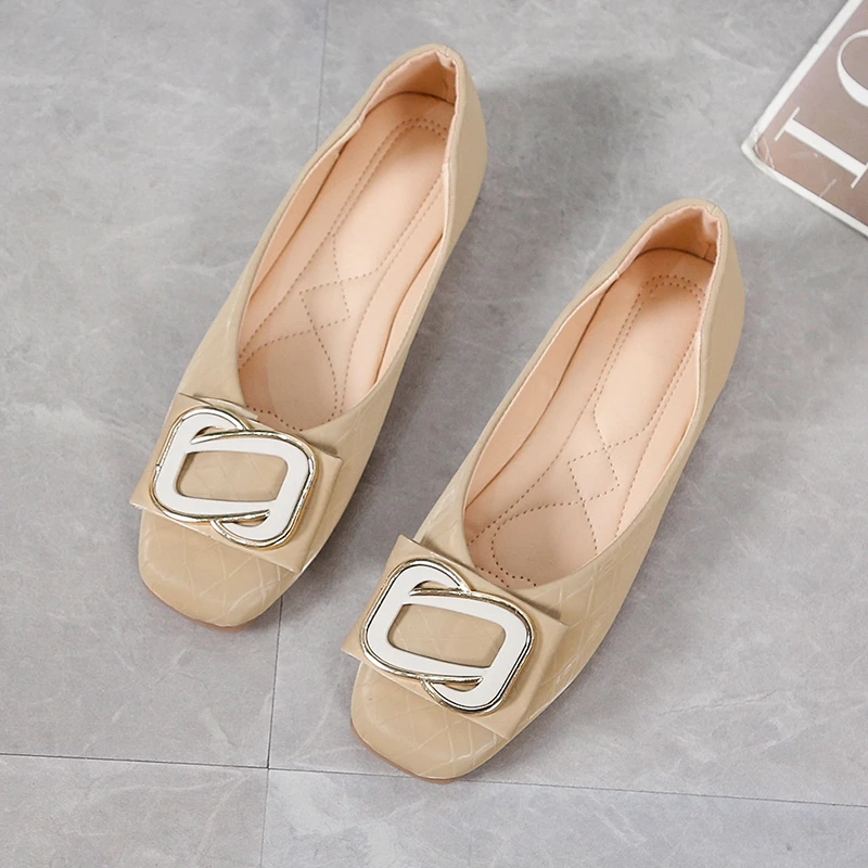 2021 Women's Flat Shoes Ballet Shoes Breathable Square Buckle Shoes Women's Soft PU Leather Shoes Women
2021 Women's Flat Shoes Ballet Shoes Breathable Square Buckle Shoes Women's Soft PU Leather Shoes Women