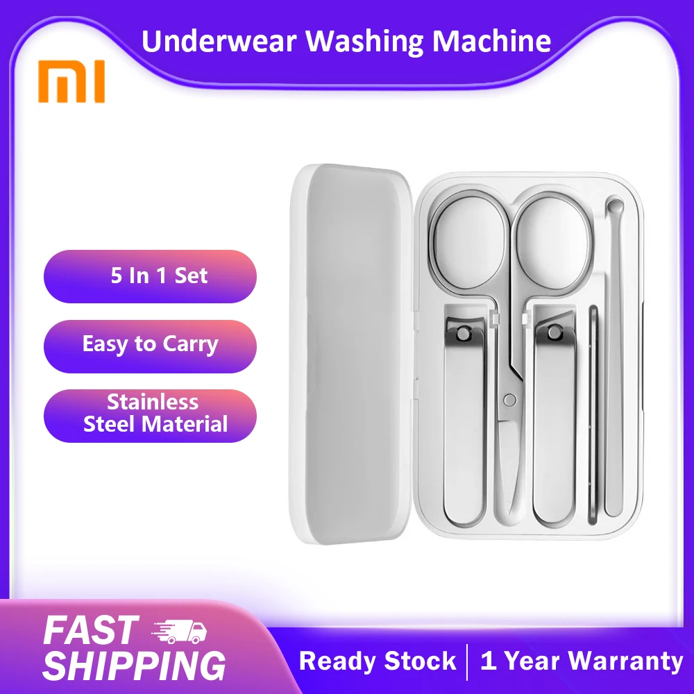 Original Xiaomi Mijia 5in1 Nail Clippers Set Portable Travel Hygiene Kit Stainless Steel Nail Cutter Manicure Tool Set With Box
Original Xiaomi Mijia 5in1 Nail Clippers Set Portable Travel Hygiene Kit Stainless Steel Nail Cutter Manicure Tool Set With Box