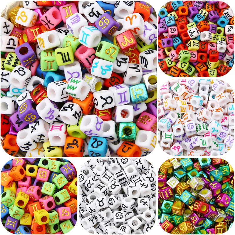 7mm Colorful Acrylic Twelve Constellations Square Beads DIY Jewelry Accessories Bracelet Ring Weaving
7mm Colorful Acrylic Twelve Constellations Square Beads DIY Jewelry Accessories Bracelet Ring Weaving
