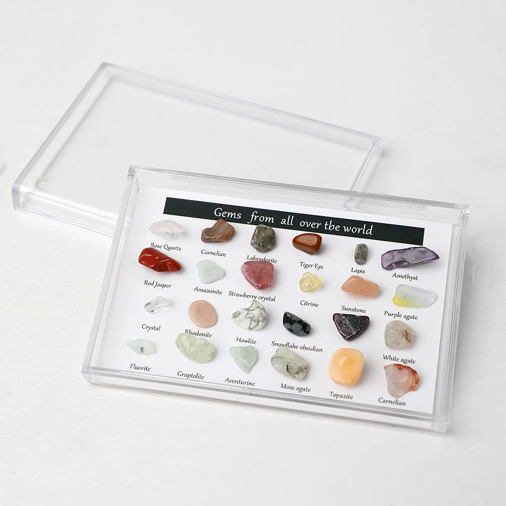 15/24pcs Natural Stone Box Quartz Crystal Amethyst Raw Mineral Specimens Kit Irregular Rock Crystal Collection Teaching Gemstone
15/24pcs Natural Stone Box Quartz Crystal Amethyst Raw Mineral Specimens Kit Irregular Rock Crystal Collection Teaching Gemstone