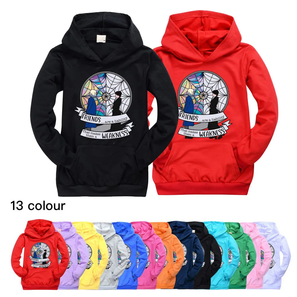 Children Spring Autumn Wednesday Hoodie Kids Long Sleeve Tops Coats Boys Addams Sweatshirt Girls Vintage Gothic Casual Clothes
Children Spring Autumn Wednesday Hoodie Kids Long Sleeve Tops Coats Boys Addams Sweatshirt Girls Vintage Gothic Casual Clothes
