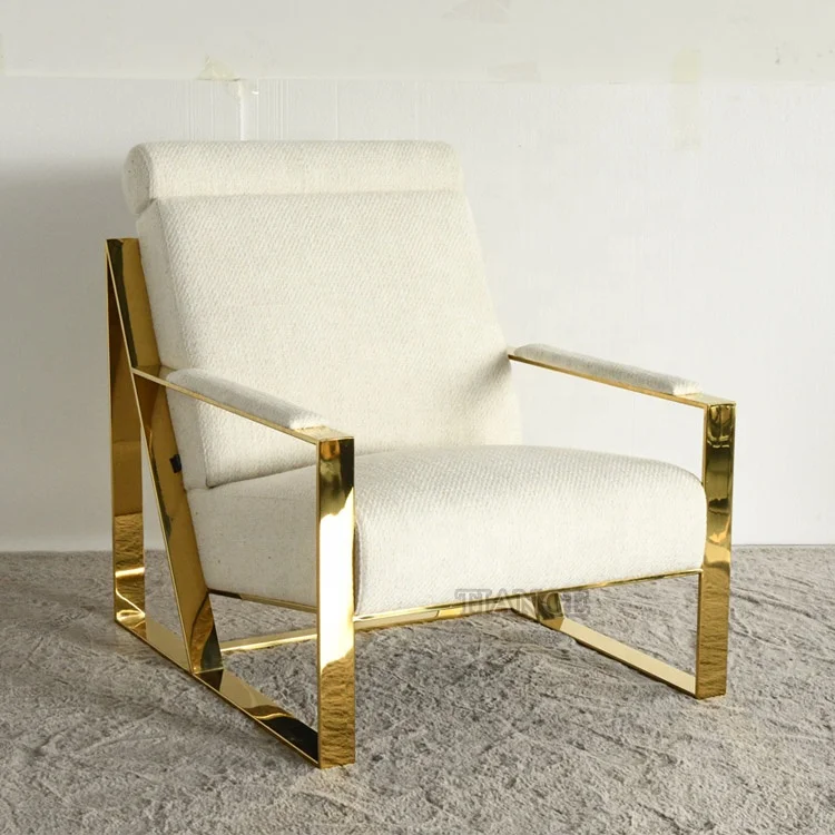 Contemporary Italian Design Luxurious Gold Stainless Steel Furniture Single Design Living Room Furniture For Home Sofas
Contemporary Italian Design Luxurious Gold Stainless Steel Furniture Single Design Living Room Furniture For Home Sofas
