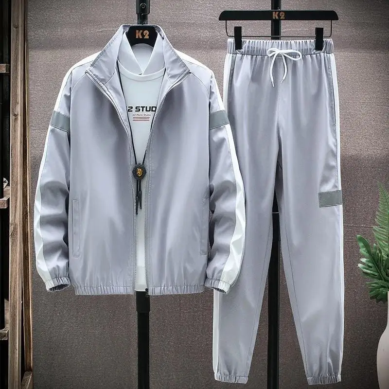 Men's Stitching Color Jackets Coat Spring Autumn Male Clothes Men Tracksuit Hoodies Jacket Set Sweatshirt+Sweatpant 2 Piece Suit
Men's Stitching Color Jackets Coat Spring Autumn Male Clothes Men Tracksuit Hoodies Jacket Set Sweatshirt+Sweatpant 2 Piece Suit
