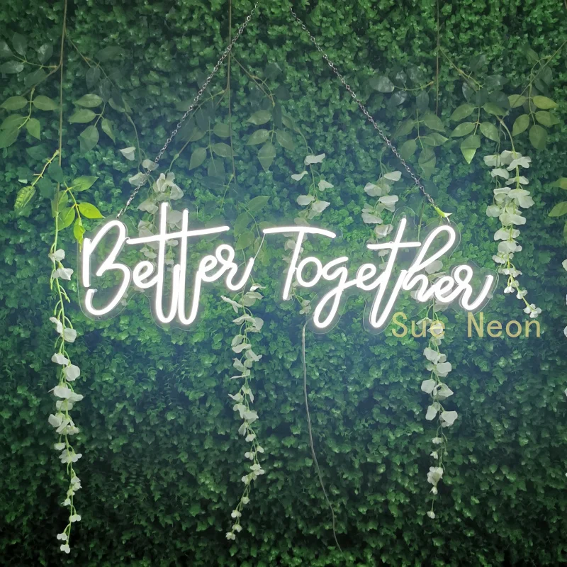 Custom Better Together Neon Sign Bedroom Custom Neon Light Led Custom Light Neon Wall Decoration Wedding Sign
Custom Better Together Neon Sign Bedroom Custom Neon Light Led Custom Light Neon Wall Decoration Wedding Sign