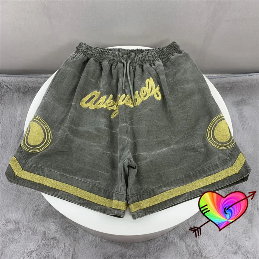 Golden Embroidered Askyurself Logo Shorts 2022 Men Women 1:1 High Quality Askyurself Shorts Vintage Mesh ASK Breeches
Golden Embroidered Askyurself Logo Shorts 2022 Men Women 1:1 High Quality Askyurself Shorts Vintage Mesh ASK Breeches