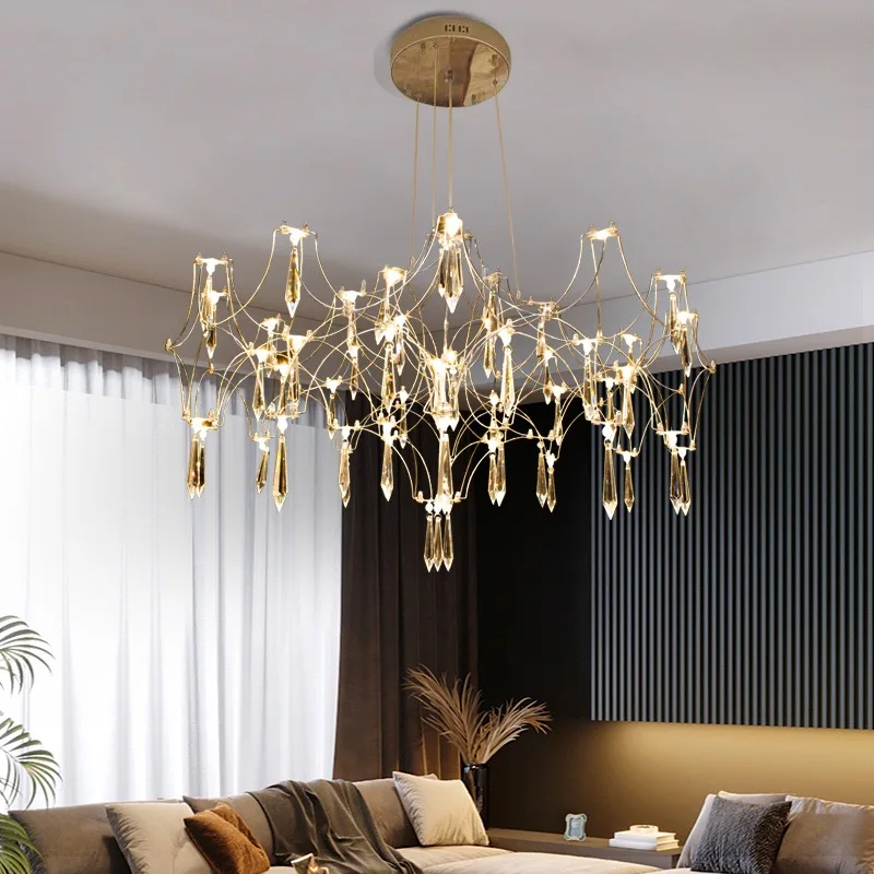 Italy Postmodern Crystal Stainless Steel LED Chandelier Luxury Living Room Dining Room Duplex Building Villa Bedroom Chandeliers 
Italy Postmodern Crystal Stainless Steel LED Chandelier Luxury Living Room Dining Room Duplex Building Villa Bedroom Chandeliers