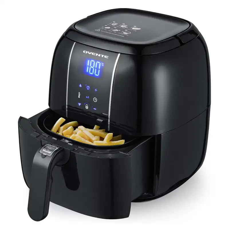 Цифровая фритюрница 3,2 QT с 6 предустановленными режимами приготовления, идеально подходит для здоровых и безмасляных жареных грилей и фритюрниц, 1400 Вт Auto Sh
Цифровая фритюрница 3,2 QT с 6 предустановленными режимами приготовления, идеально подходит для здоровых и безмасляных жареных грилей и фритюрниц, 1400 Вт Auto Sh