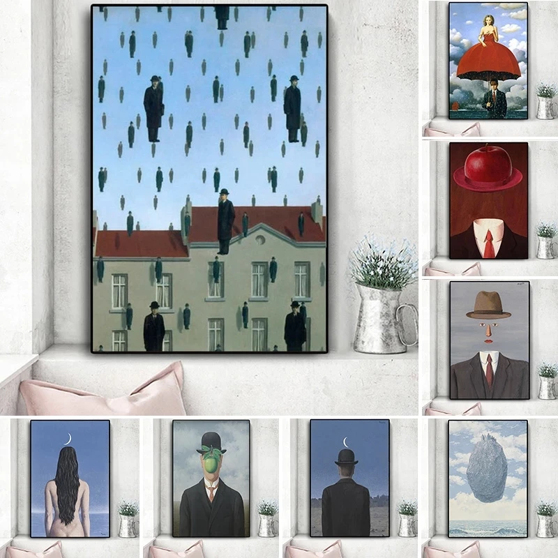 Rene Magritte Canvas Painting Surrealism Classic Artwork Reproduction Posters and Print Wall Art Picture for Living Room Cuadros
Rene Magritte Canvas Painting Surrealism Classic Artwork Reproduction Posters and Print Wall Art Picture for Living Room Cuadros