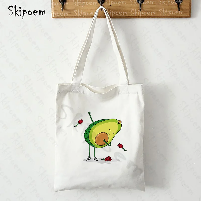 Shopper White Shoulder Bags Canvas Bag reusable Handbag Female Avocado cute kawaii Cartoon aesthetic vintage school Bag
Shopper White Shoulder Bags Canvas Bag reusable Handbag Female Avocado cute kawaii Cartoon aesthetic vintage school Bag