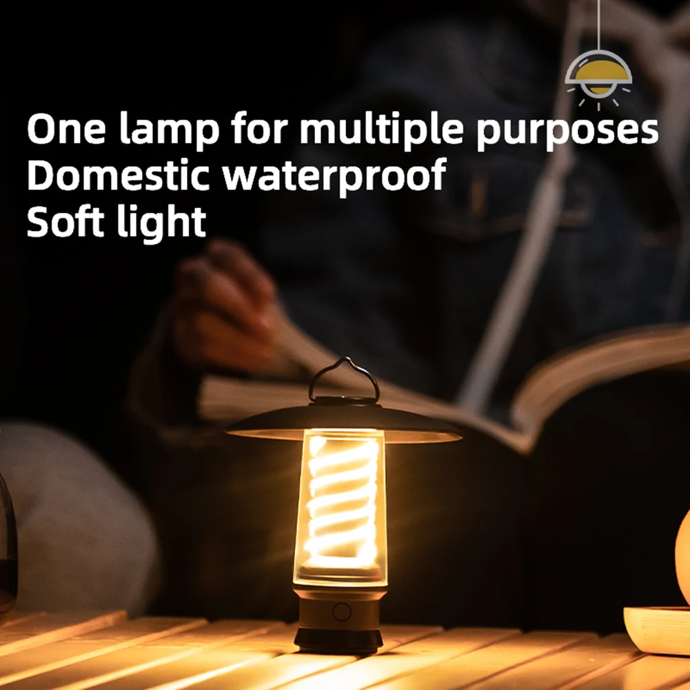 LED Camping Lamp Type-C Rechargeable Portable Camping Lantern IPX4 Waterproof with Lampshade for Hiking Fishing Travel
LED Camping Lamp Type-C Rechargeable Portable Camping Lantern IPX4 Waterproof with Lampshade for Hiking Fishing Travel