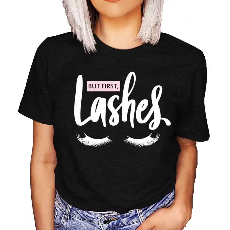 Make Up Letter Funny New Eye Eyelash Fashion Cartoon Summer Lady Print Tee Stylish T Top Tshirts 2022 Women Clothes
Make Up Letter Funny New Eye Eyelash Fashion Cartoon Summer Lady Print Tee Stylish T Top Tshirts 2022 Women Clothes