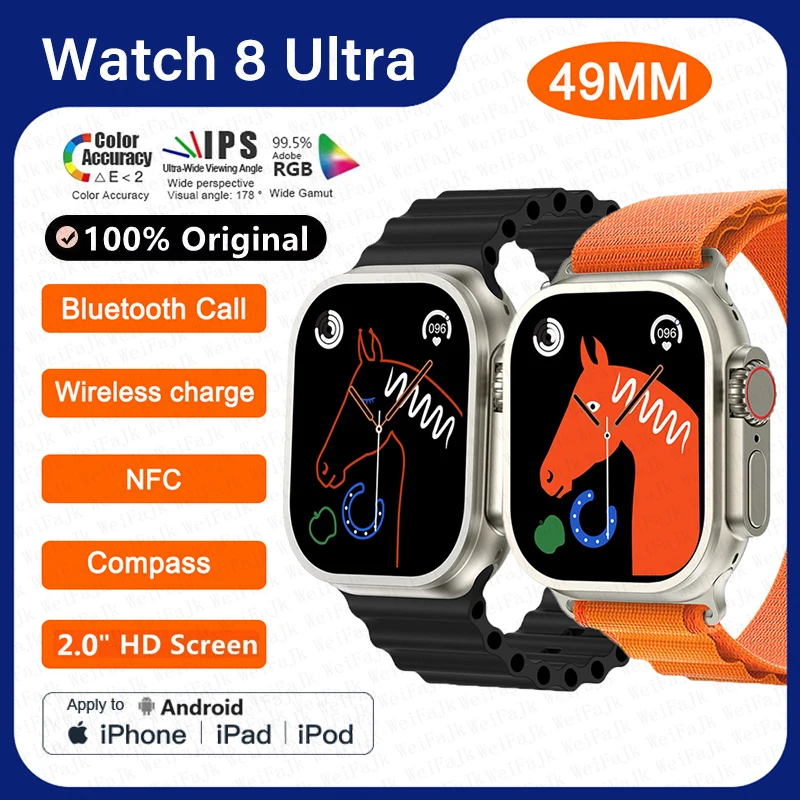 2023 Original For iPhone Apple Watch Smart Watch Ultra Series 8 IWO Smartwatch NFC Men Women Wireless Charging Fitness Bracelet
2023 Original For iPhone Apple Watch Smart Watch Ultra Series 8 IWO Smartwatch NFC Men Women Wireless Charging Fitness Bracelet