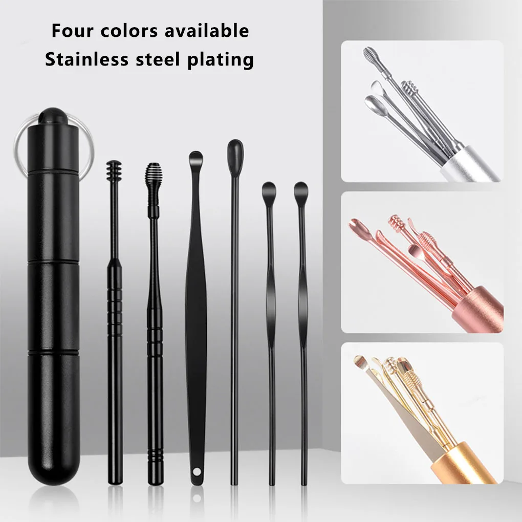 Earpick Stainless Steel Ear Wax Removal Tool Portable Ear Pick Remover Kit Home Care Supplies Clean Tool
Earpick Stainless Steel Ear Wax Removal Tool Portable Ear Pick Remover Kit Home Care Supplies Clean Tool