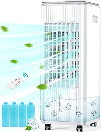 Air Cooler, TEMEIKE 3-IN-1 Portable Air Conditioners w/Remote, Cooling w/Humidify, 70° Oscillation & 7H Timer Swamp Coole
Air Cooler, TEMEIKE 3-IN-1 Portable Air Conditioners w/Remote, Cooling w/Humidify, 70° Oscillation & 7H Timer Swamp Coole