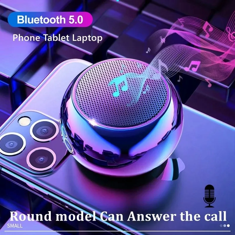 

Мини Bluetooth-колонка с микрофоном, TWS беспроводная звуковая шкатулка, hi-fi музыка, сотовый телефон, планшет, металлический громкий динамик, спор...