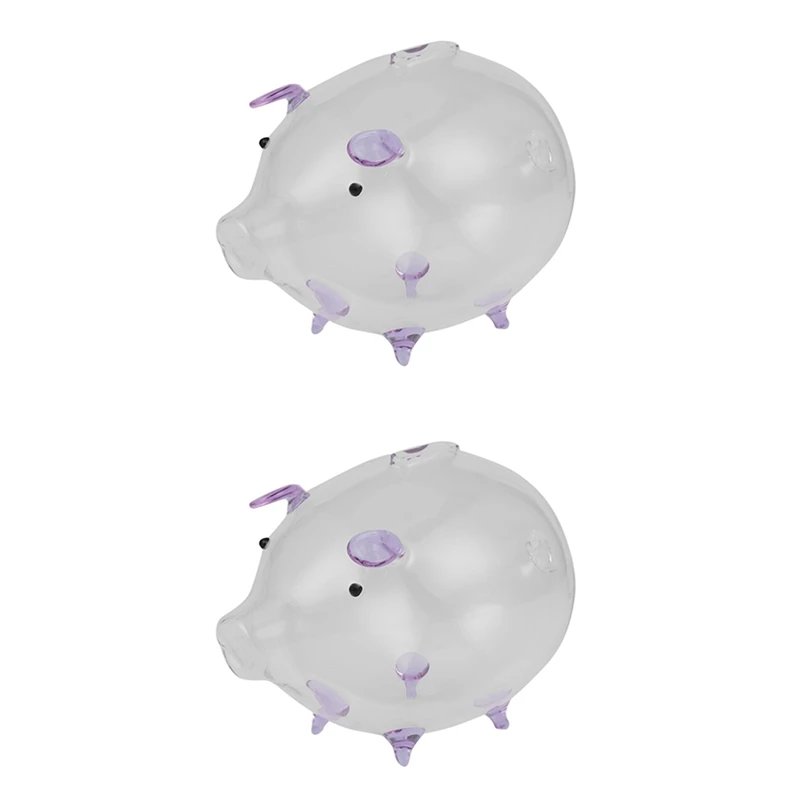 2X Pig Piggy Bank Money Boxes Coin Saving Box Cute Transparent Glass Souvenir Birthday Gift For Children Kids-Purple
2X Pig Piggy Bank Money Boxes Coin Saving Box Cute Transparent Glass Souvenir Birthday Gift For Children Kids-Purple