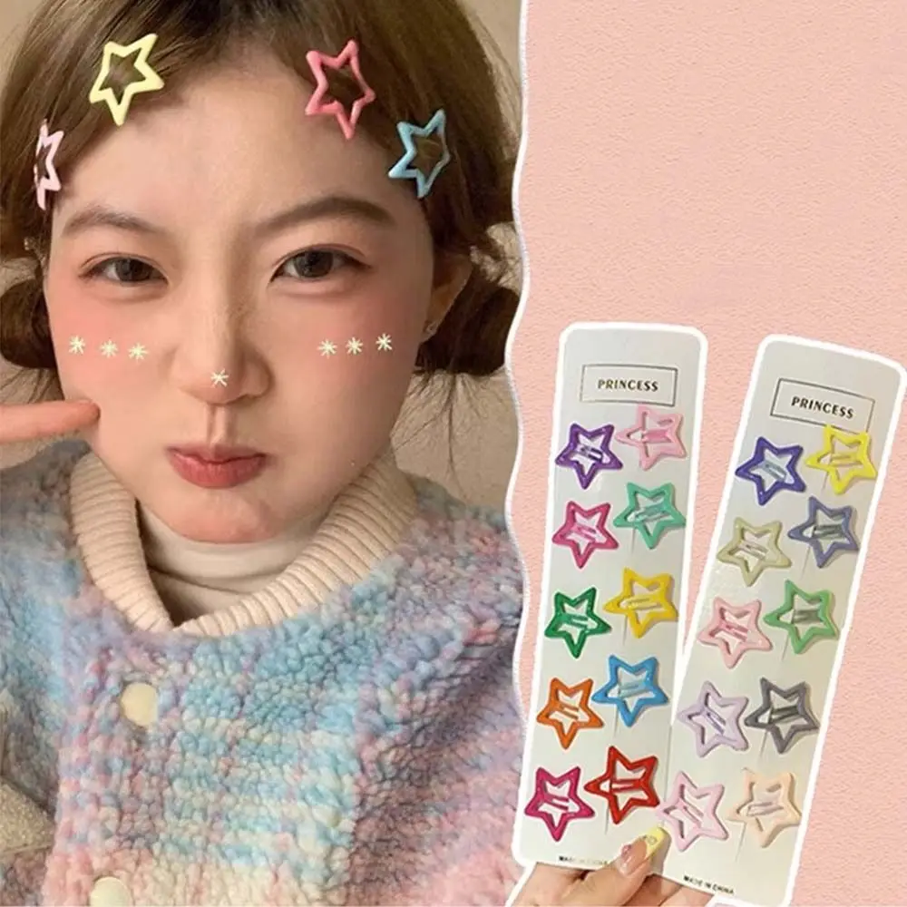 Colorful Star Hair Clips Fashion Non Slip Hair Grip Hair Pins Metal Headwear Hair Side Barrettes Woman Grils
Colorful Star Hair Clips Fashion Non Slip Hair Grip Hair Pins Metal Headwear Hair Side Barrettes Woman Grils