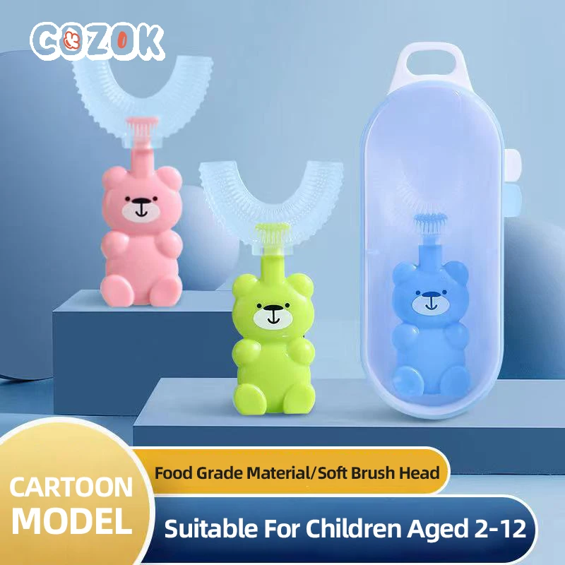 COZOK Baby Bear U-shaped Toothbrush Children's Silicone Toothbrushes Mouth Manual Cartoon U Type Toothbrush Oral Cleaning
COZOK Baby Bear U-shaped Toothbrush Children's Silicone Toothbrushes Mouth Manual Cartoon U Type Toothbrush Oral Cleaning
