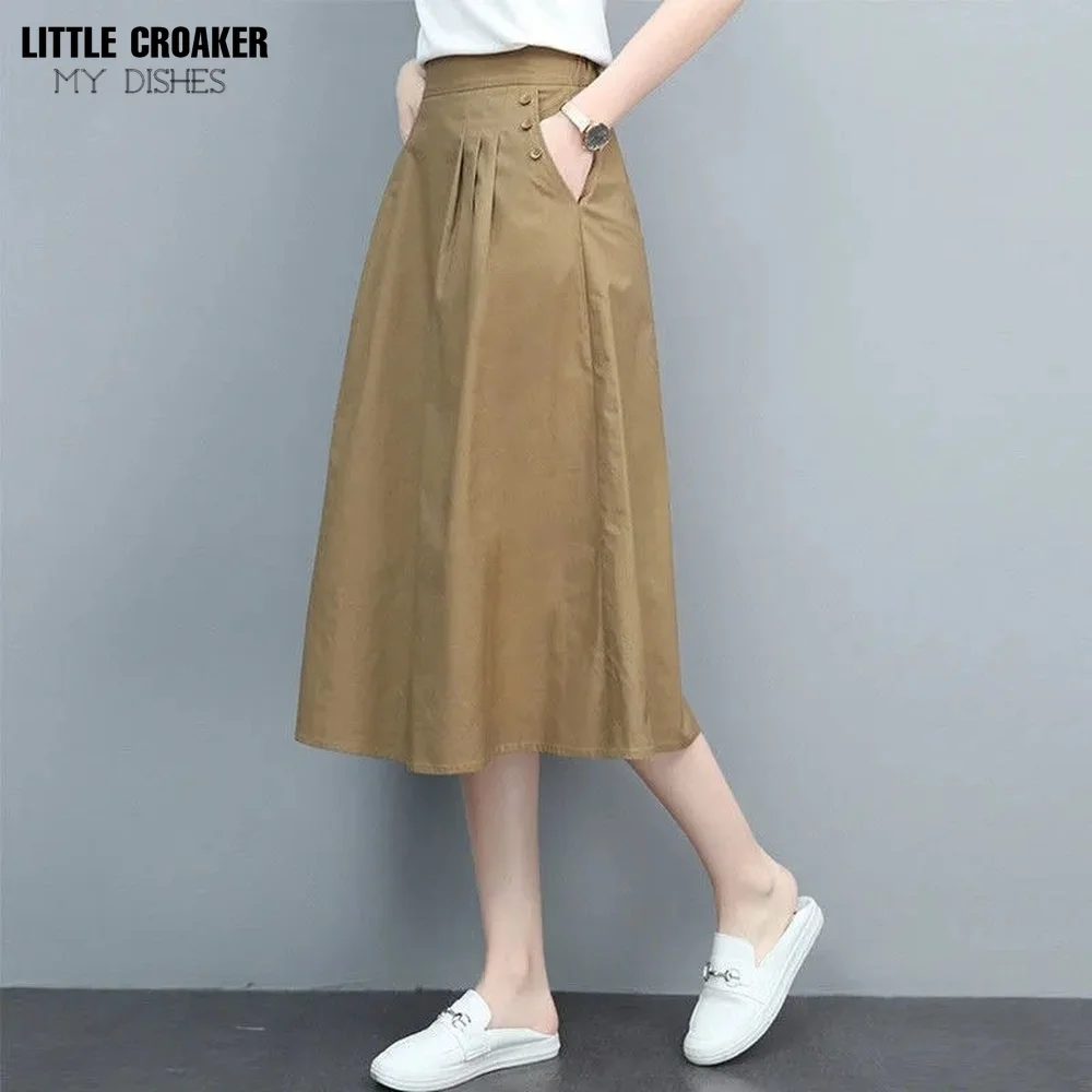 Fashion High Waist Pleated Skirt Women Korean Elegant College Style Midi Pockets Skirt Ladies Autumn Winter Thick A-line Skirts
Fashion High Waist Pleated Skirt Women Korean Elegant College Style Midi Pockets Skirt Ladies Autumn Winter Thick A-line Skirts