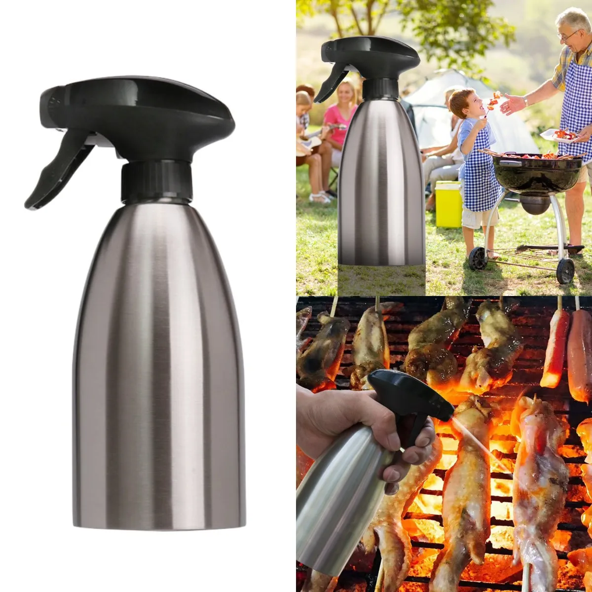 Stainless Steel Olive 500ml Oil Sprayer Oil Spray Empty Bottle Vinegar Bottle Oil Dispenser for Cooking BBQ Baking Kitchen Tool
Stainless Steel Olive 500ml Oil Sprayer Oil Spray Empty Bottle Vinegar Bottle Oil Dispenser for Cooking BBQ Baking Kitchen Tool