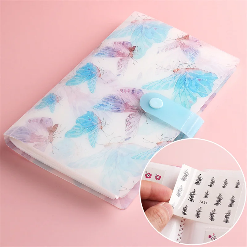 1pcs Butterfly Nail Art Sticker Storage Book 120Slots Decal Sticker Collecting Tools Manicure Accessory Water Decal Display Bags
1pcs Butterfly Nail Art Sticker Storage Book 120Slots Decal Sticker Collecting Tools Manicure Accessory Water Decal Display Bags