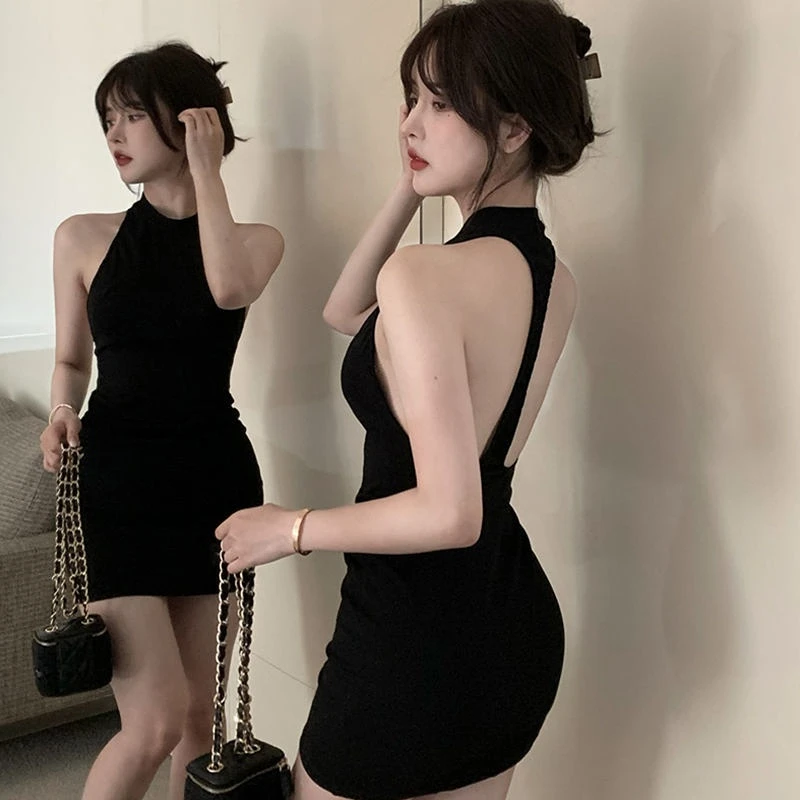 Black Backless High-grade Design Hanging Neck Dress Women's Beautiful Back Pure Desire Style Hot Girl Sexy Hip Wrap Skirt
Black Backless High-grade Design Hanging Neck Dress Women's Beautiful Back Pure Desire Style Hot Girl Sexy Hip Wrap Skirt