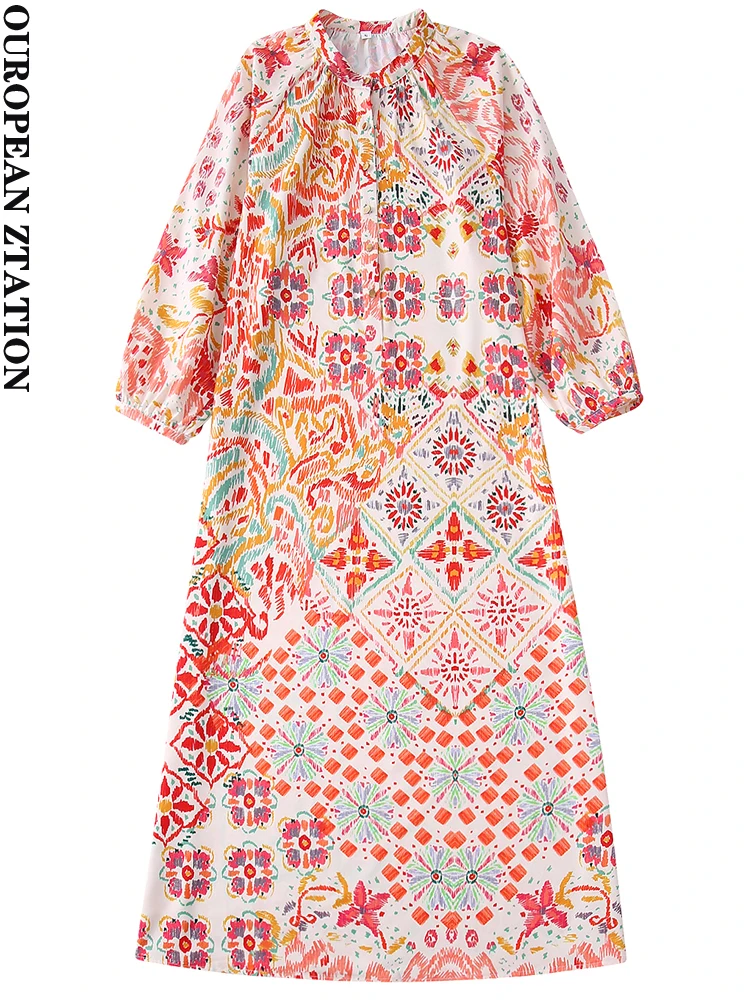 PAILETE Women 2022 fashion french printed flounce midi dress vintage long sleeve button-up female dresses vestidos mujer
PAILETE Women 2022 fashion french printed flounce midi dress vintage long sleeve button-up female dresses vestidos mujer