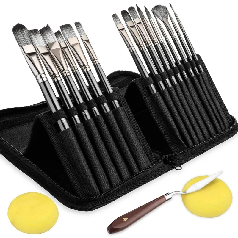 15PCS Acrylic Paint Brushes Set, Acrylic, Watercolor And Gouache Painting Brushes Foramatures And Professional Painter
15PCS Acrylic Paint Brushes Set, Acrylic, Watercolor And Gouache Painting Brushes Foramatures And Professional Painter