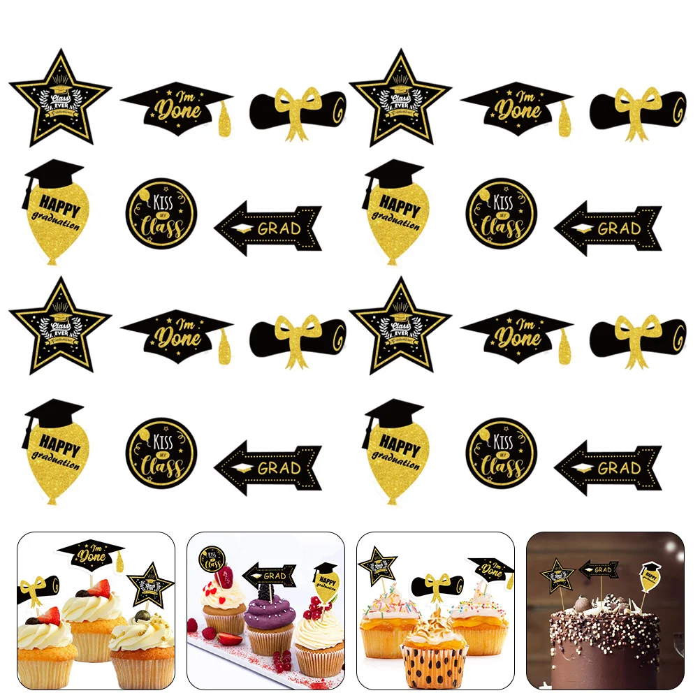 1 Set of Graduation Cupcake Toppers Cake Dessert Toppers Graduation Season Decors
1 Set of Graduation Cupcake Toppers Cake Dessert Toppers Graduation Season Decors