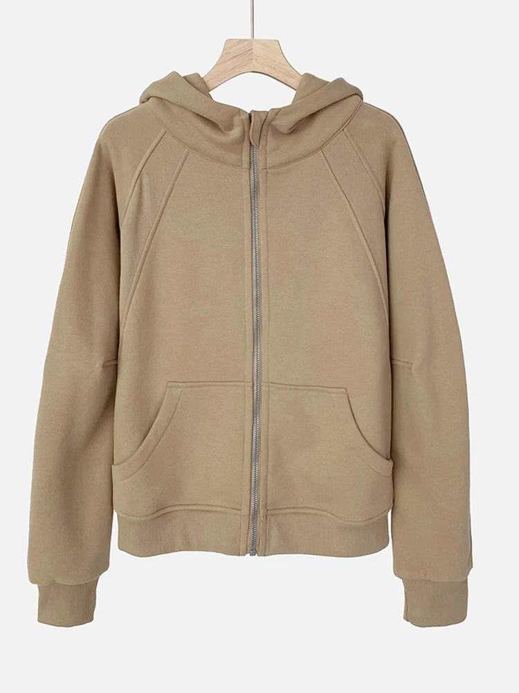 FMFSSOM Autumn Winter New Women Knitted Coat Fashion Vintage Zipper Solid Pocket Hooded Warm Velvet Long Sleeve Cardiga
FMFSSOM Autumn Winter New Women Knitted Coat Fashion Vintage Zipper Solid Pocket Hooded Warm Velvet Long Sleeve Cardiga