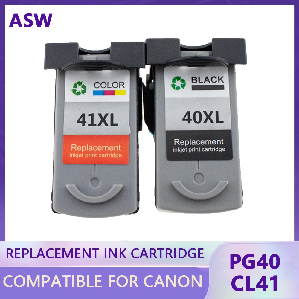 

ASW PG-40 CL-41 PG40 CL41 Ink Cartridge For Canon Pixma MP140 MP150 MP160 MP180 MP190 MP210 MP220 MP450 MP470 printer