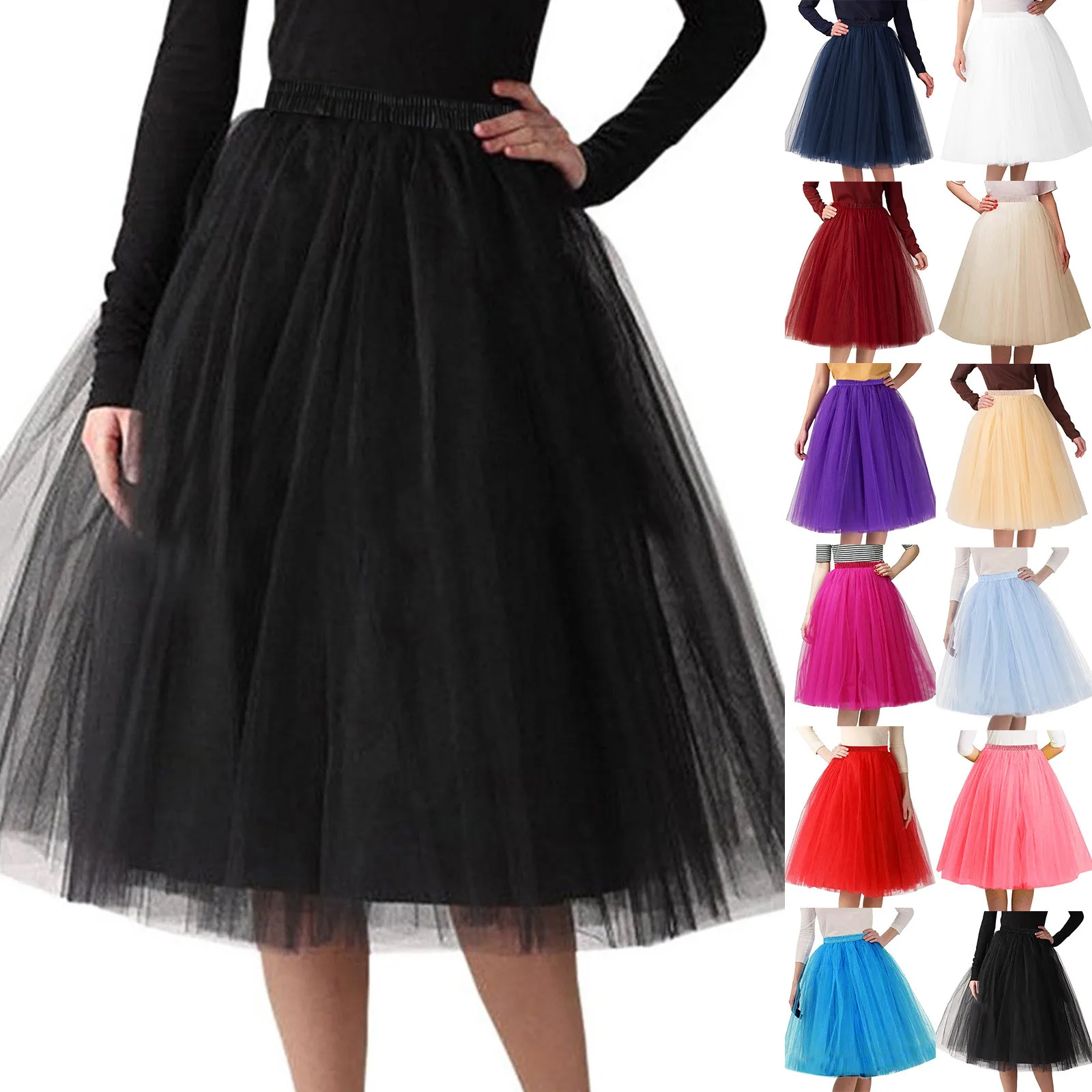 Princess Midi Fairy Tulle Skirt Pleated Dance Tutu Skirts Women Lolita Petticoat Jupe Tulle Femme Party Puffy Skirt Юбка vestido
Princess Midi Fairy Tulle Skirt Pleated Dance Tutu Skirts Women Lolita Petticoat Jupe Tulle Femme Party Puffy Skirt Юбка vestido