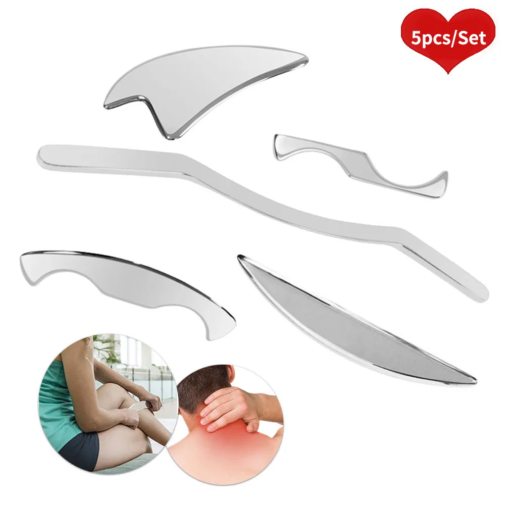 5PCS IASTM Therapy Massage Tools Set Deep Tissue Massage Fascia Recovery Muscle Stainless Steel Guasha Scraping Gua Sha Scraper
5PCS IASTM Therapy Massage Tools Set Deep Tissue Massage Fascia Recovery Muscle Stainless Steel Guasha Scraping Gua Sha Scraper