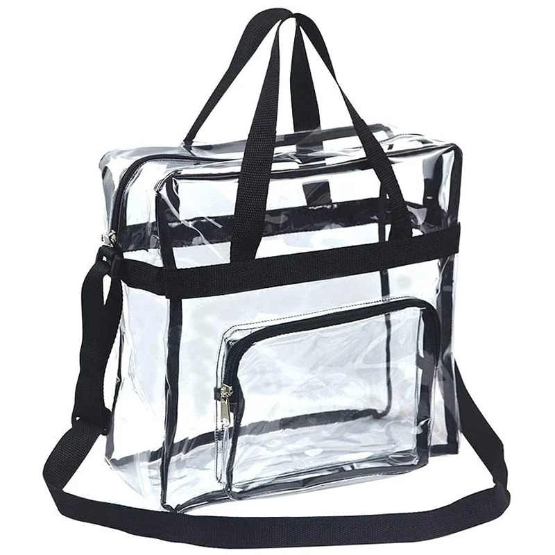 Clear Tote Bag Adjustable Shoulder Strap and Zippered Top Stadium Security Travel & Gym Clear Bag Perfect for Sports
Clear Tote Bag Adjustable Shoulder Strap and Zippered Top Stadium Security Travel & Gym Clear Bag Perfect for Sports