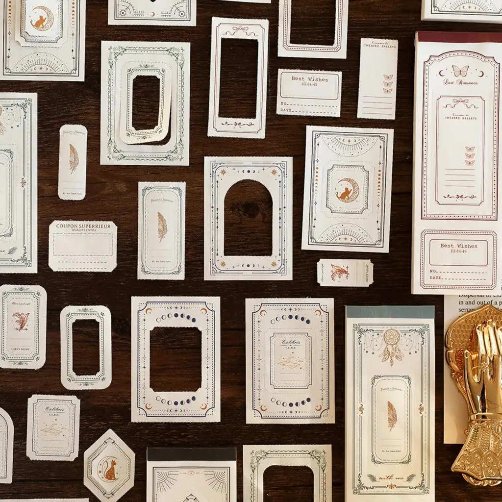 50pcs/lot Memo Pads Material Paper Vintage Basic border Junk Journal Scrapbooking Cards Retro Background Decoration Paper
50pcs/lot Memo Pads Material Paper Vintage Basic border Junk Journal Scrapbooking Cards Retro Background Decoration Paper