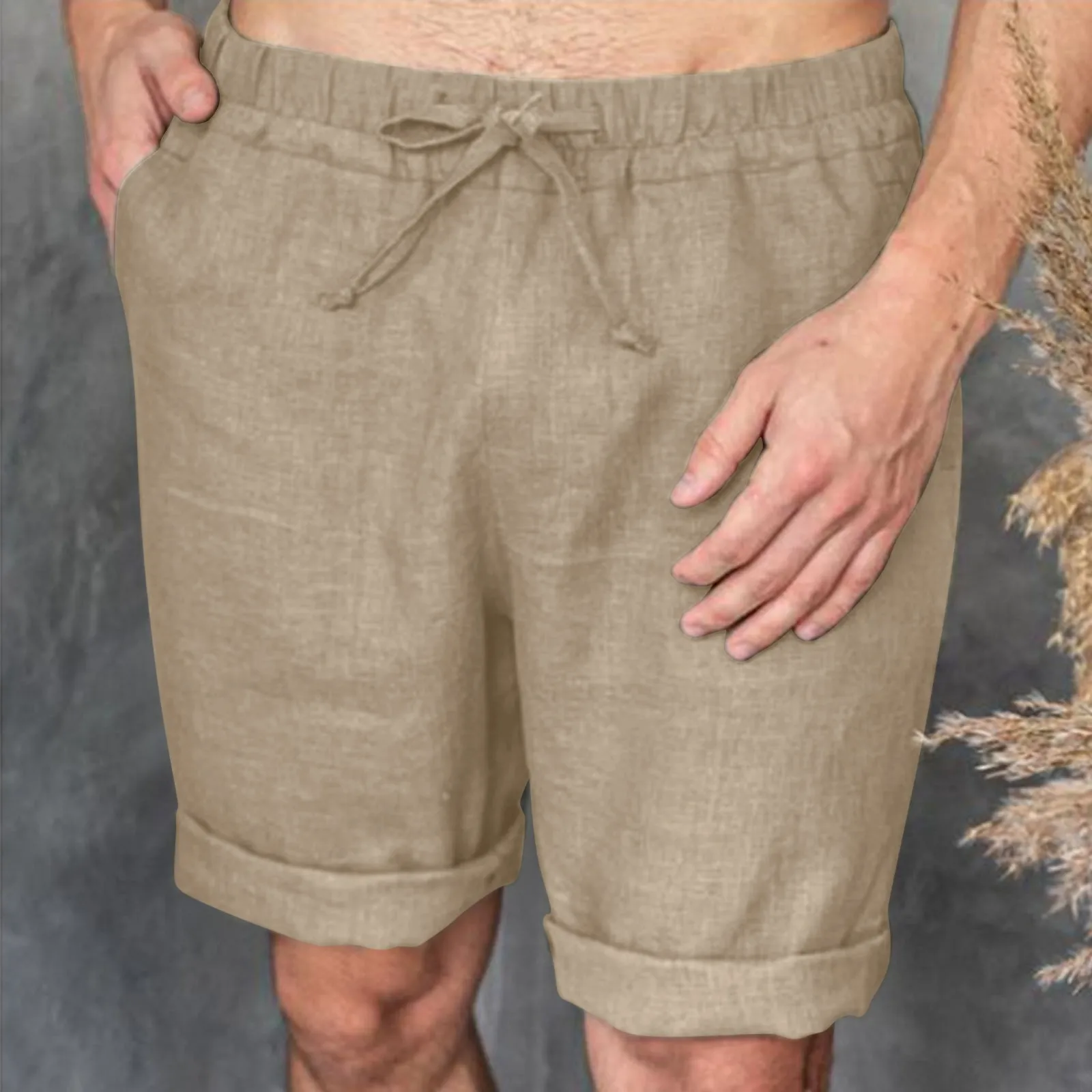 2023 Spring Summer Beach Shorts Mens Solid Color Drawstring Tie-up Cotton Linen Short Pant For Mens Clothing Loose Shorts Retro
2023 Spring Summer Beach Shorts Mens Solid Color Drawstring Tie-up Cotton Linen Short Pant For Mens Clothing Loose Shorts Retro