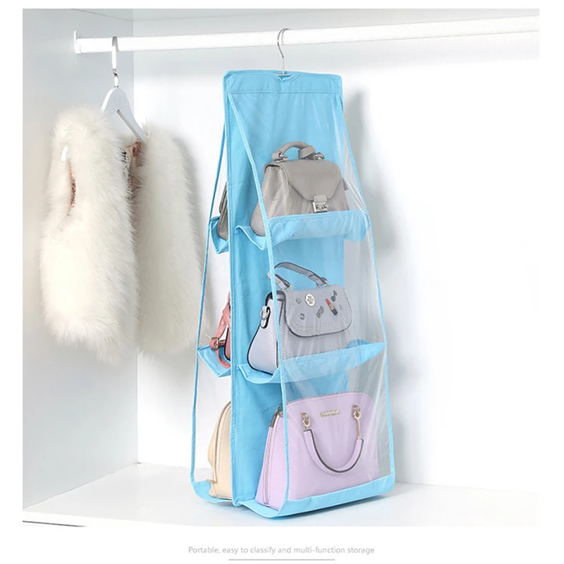 Purse Storage Bags Handbag Organizer 6 Pocket Wardrobe Closets Hanger Organizers Trave Toiletry Bags Cosmetic Bags Makeup Pouch
Purse Storage Bags Handbag Organizer 6 Pocket Wardrobe Closets Hanger Organizers Trave Toiletry Bags Cosmetic Bags Makeup Pouch