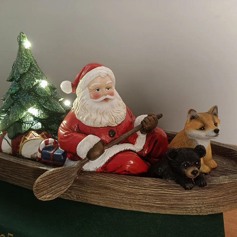 Рождественское украшение на поезд Санта-Клауса, новый год 2023, подарок для комнаты, рождественские украшения, статуи, скульптуры, ремесла, тракторная лодка 
Рождественское украшение на поезд Санта-Клауса, новый год 2023, подарок для комнаты, рождественские украшения, статуи, скульптуры, ремесла, тракторная лодка