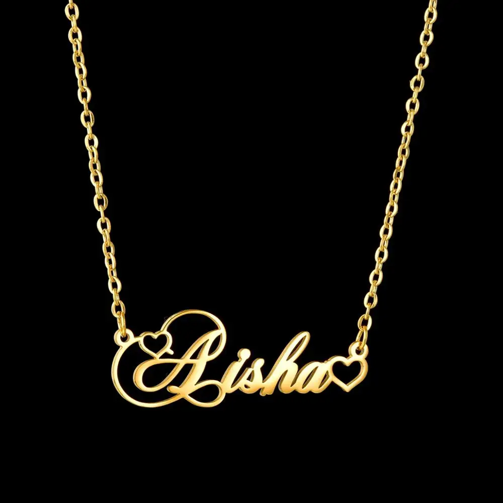 Модные женские ожерелья с именем на заказ из нержавеющей стали, персонализированный летний чокер с буквами, подвесками в виде сердца, бабоч... 
Модные женские ожерелья с именем на заказ из нержавеющей стали, персонализированный летний чокер с буквами, подвесками в виде сердца, бабоч...