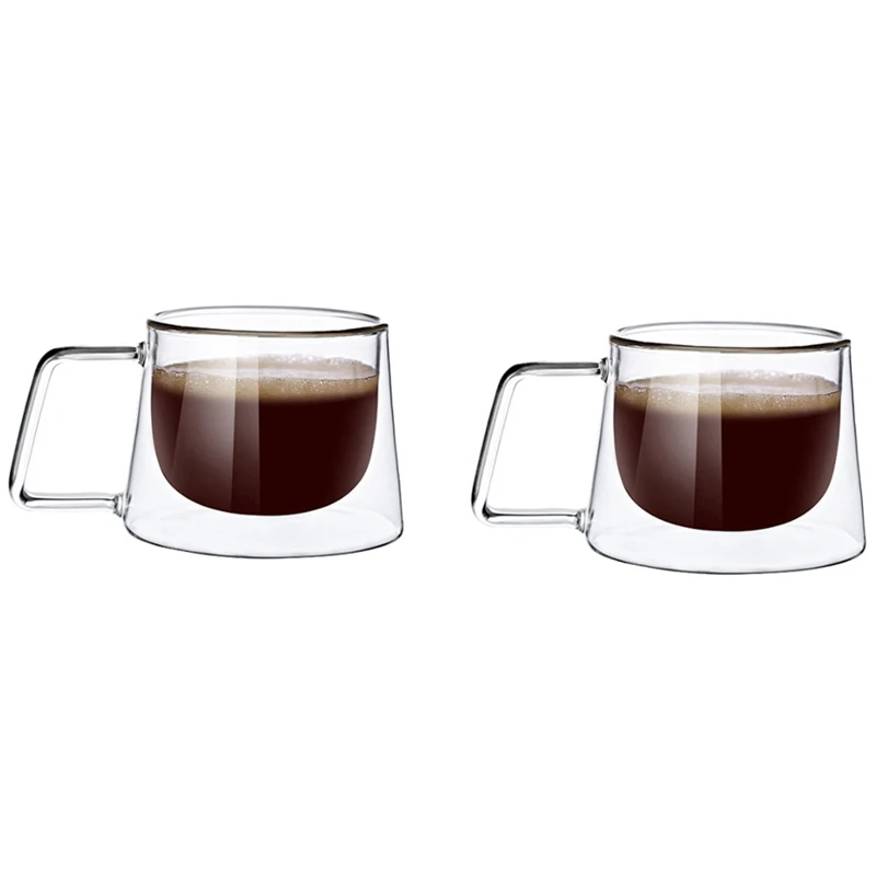 Set Of 2 Double Walled Coffee Mug With Handle, Dishwasher Safe & Heat Resistant For Hot Drinks
Set Of 2 Double Walled Coffee Mug With Handle, Dishwasher Safe & Heat Resistant For Hot Drinks