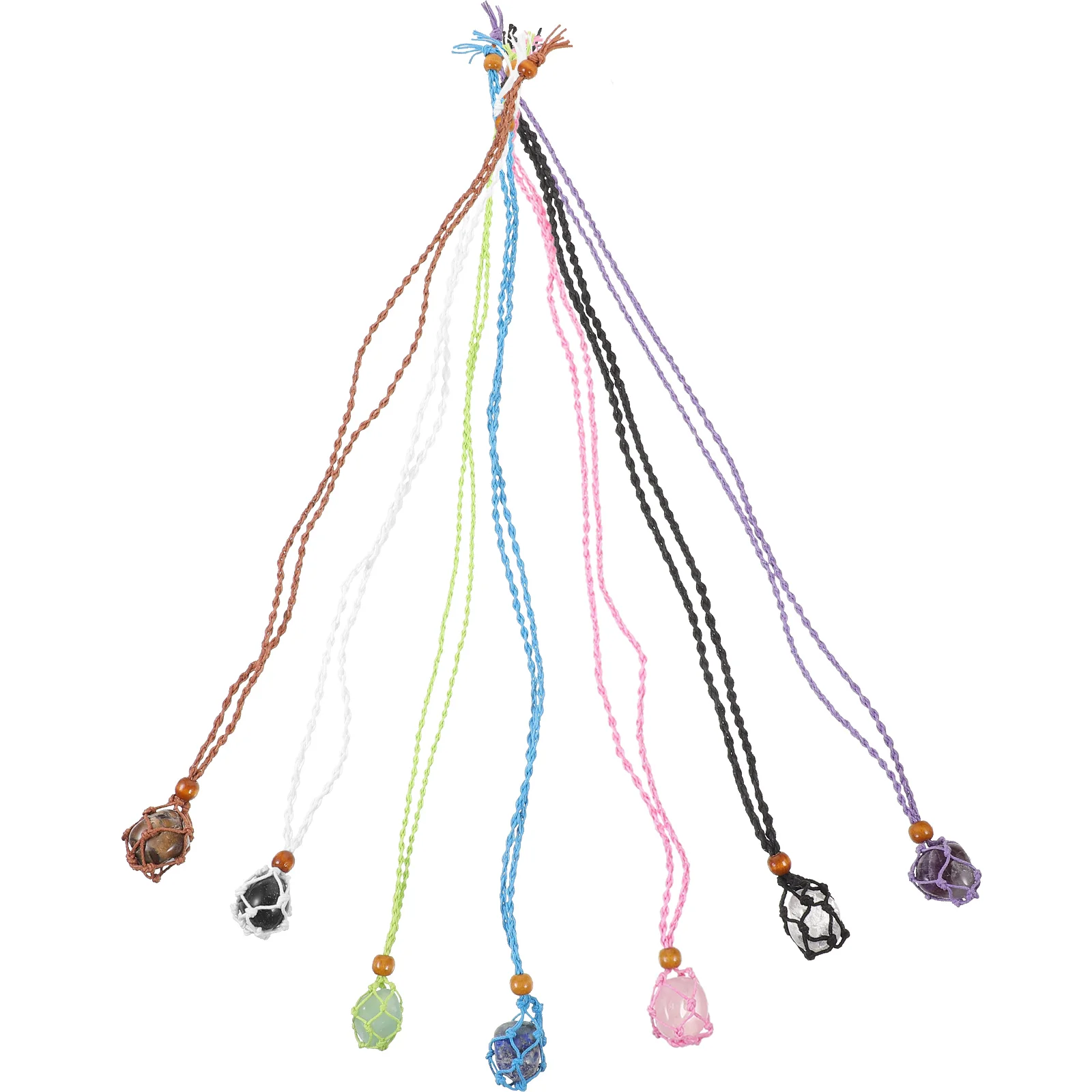 7pcs Natural Stone Pendant With Netting Hollow Crystal Holder Necklace Crystal Charm Necklace Jewelry
7pcs Natural Stone Pendant With Netting Hollow Crystal Holder Necklace Crystal Charm Necklace Jewelry
