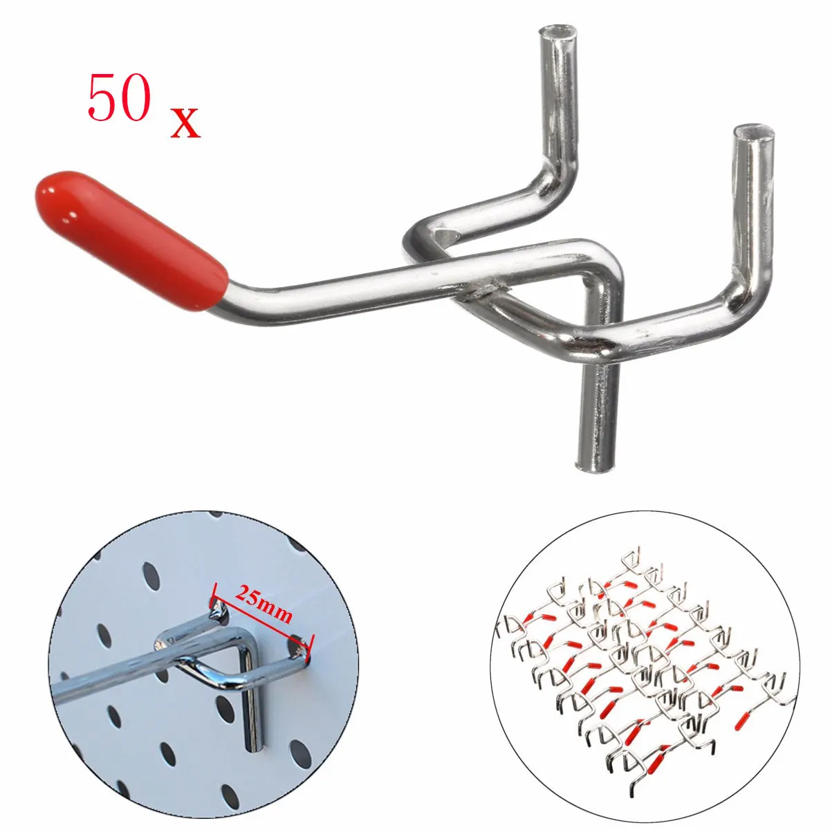 Hardware Tools 25/50 pcs Peg Board Hooks Wall Shelf Tool Hangers Organizer Storage Display
Hardware Tools 25/50 pcs Peg Board Hooks Wall Shelf Tool Hangers Organizer Storage Display
