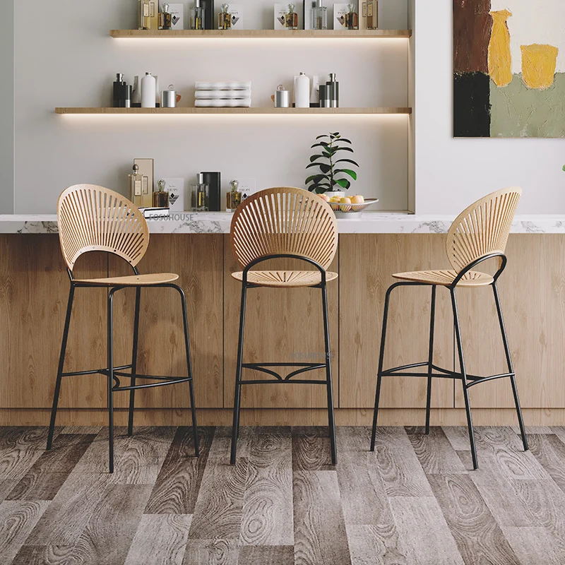 Nordic Solid Wood Bar Chair for Home Furniture Light Luxury Cafe Restaurant Counter Stool Chair Designer Backrest High Bar Stool
Nordic Solid Wood Bar Chair for Home Furniture Light Luxury Cafe Restaurant Counter Stool Chair Designer Backrest High Bar Stool