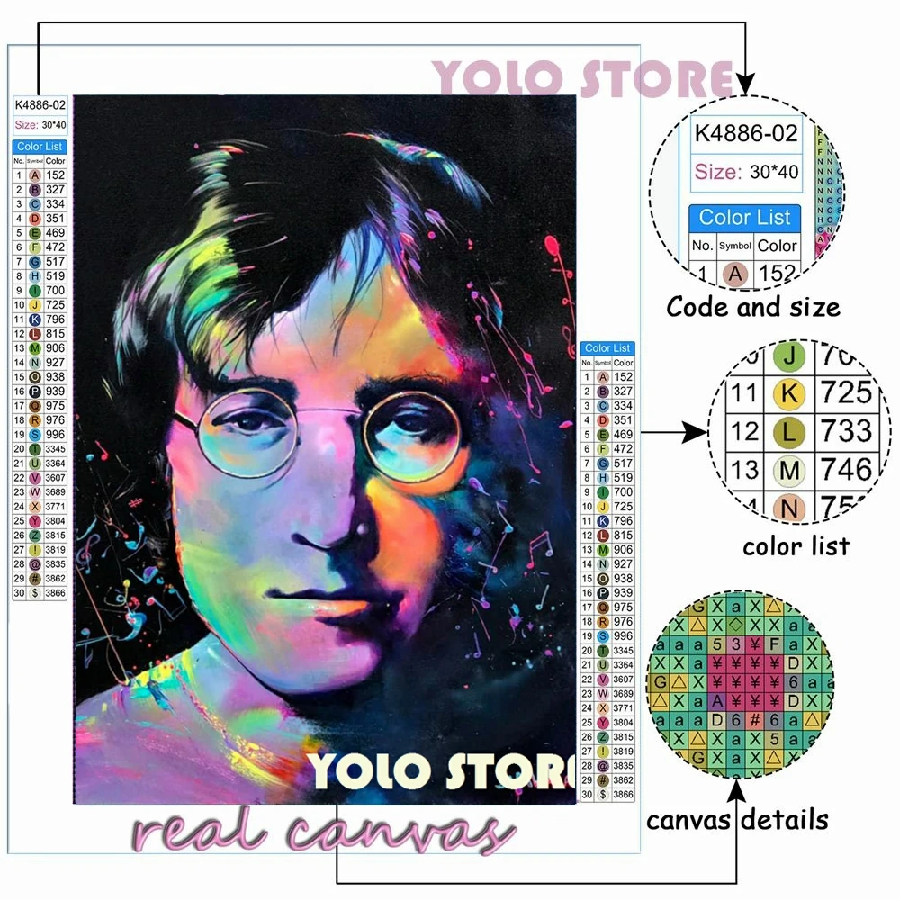 Красочная 5D алмазная живопись John Lennon, искусство «сделай сам», домашний декор, мозаика, вышивка, новая коллекция, наборы для вышивки крестиком, Рождество
Красочная 5D алмазная живопись John Lennon, искусство «сделай сам», домашний декор, мозаика, вышивка, новая коллекция, наборы для вышивки крестиком, Рождество