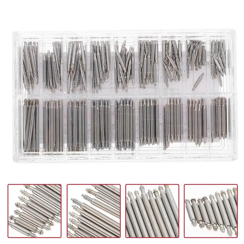 1 Box of Professional Watch Band Spindles Watch Pin Replacement Tools Kit With a Spring Rod Tool
1 Box of Professional Watch Band Spindles Watch Pin Replacement Tools Kit With a Spring Rod Tool