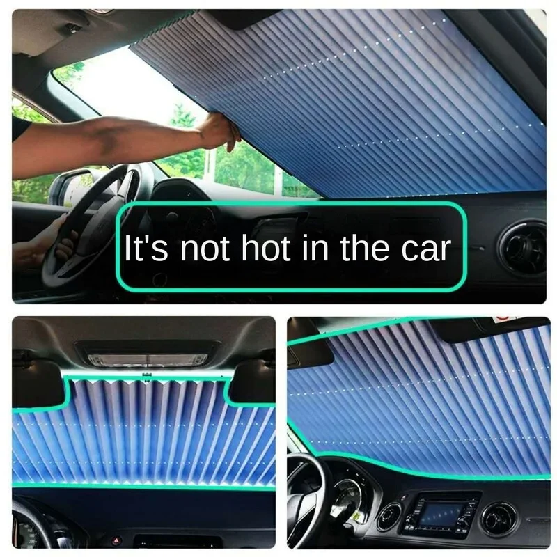 Retractable Windshield Sun Shade Universal Sun Visor Protector Blocks 99% UV Rays to Keep Vehicle Cool Sunshade with Suction Cup
Retractable Windshield Sun Shade Universal Sun Visor Protector Blocks 99% UV Rays to Keep Vehicle Cool Sunshade with Suction Cup