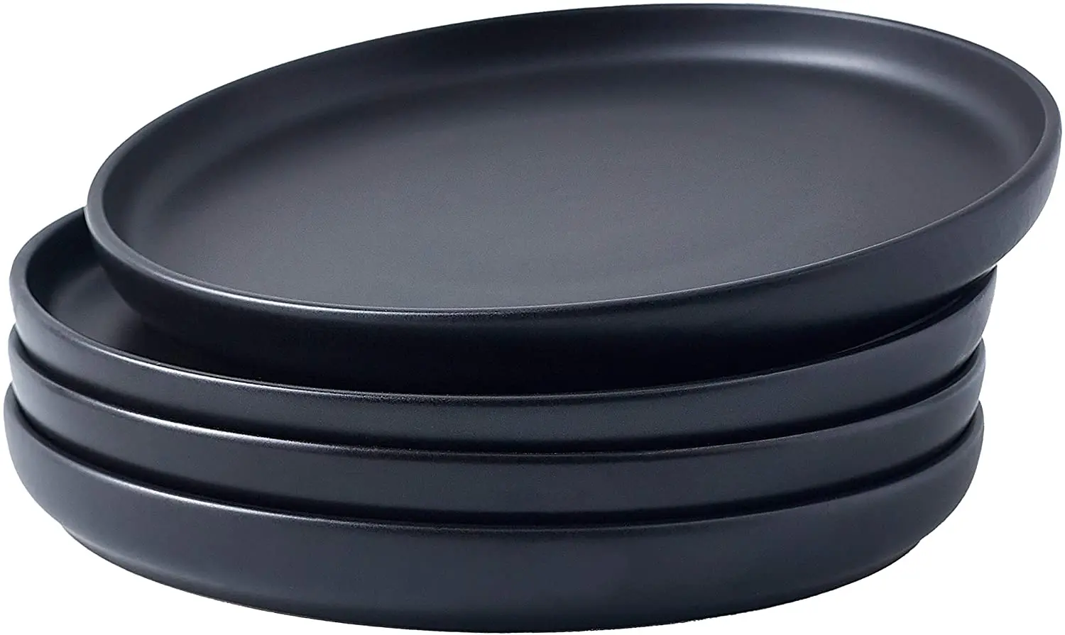 Set of 4 Elegant Matte 11" Round Ceramic Restaurant Serving Dinner Plates, Black
Set of 4 Elegant Matte 11" Round Ceramic Restaurant Serving Dinner Plates, Black